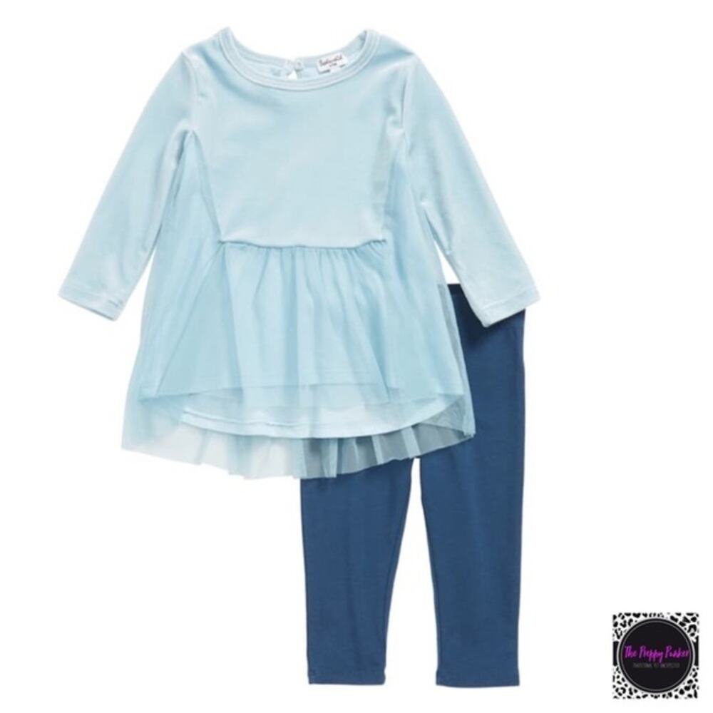 Splendid Girls Dressy Tulle Top & Leggings Set NWT Holiday Party